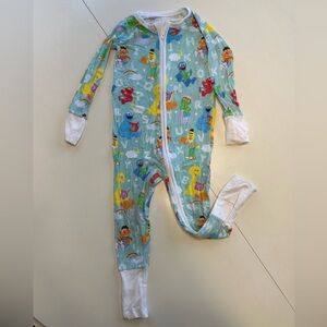 Little Sleepies Sesame Street zippy / romper 12-18 mo